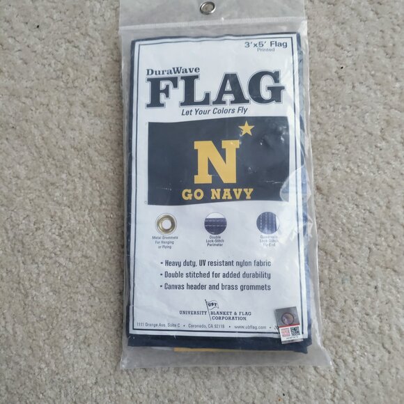 NWT Durawave Go Navy 3' x 5' Flag with Metal Grommets Double Stitched Nylon - Picture 1 of 3